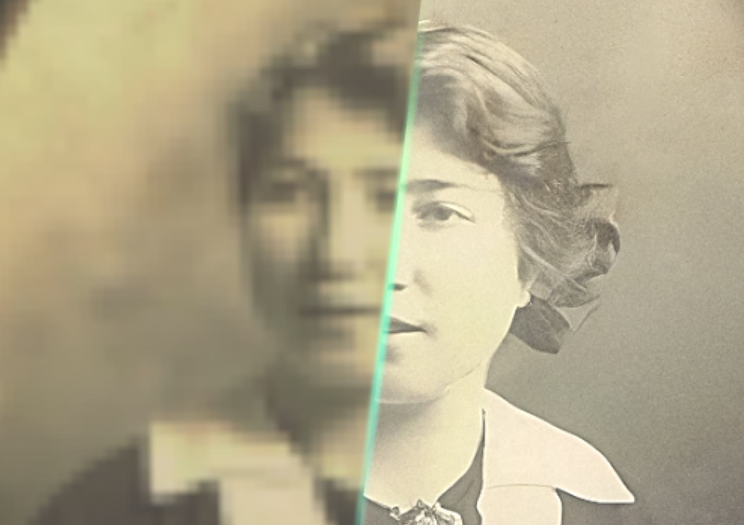 Restoration and upscaling example